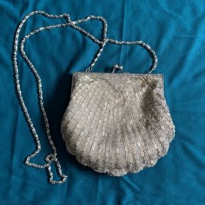 Beaded Clamshell Clutch
